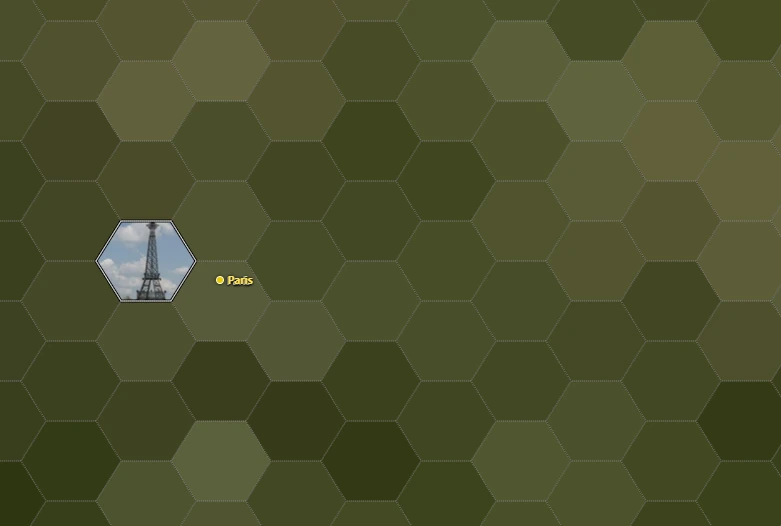 MapPlanet-Hexagonraster bei Paris, Texas